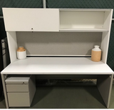 Herman Miller Canvas Metal Desk w/ Overhead