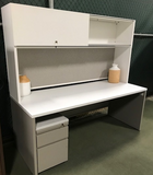 Herman Miller Canvas Metal Desk w/ Overhead