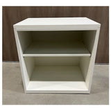 2-Hi White Laminate Bookcase